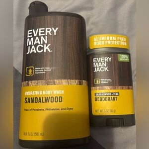 Every Man Jack Sandalwood Body Wash and Deodorant Set